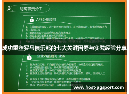 成功重塑罗马俱乐部的七大关键因素与实践经验分享